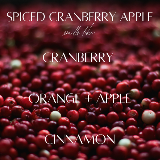 Spiced Cranberry Apple - 7 Wick White Wood Dough Bowl Soy Candle