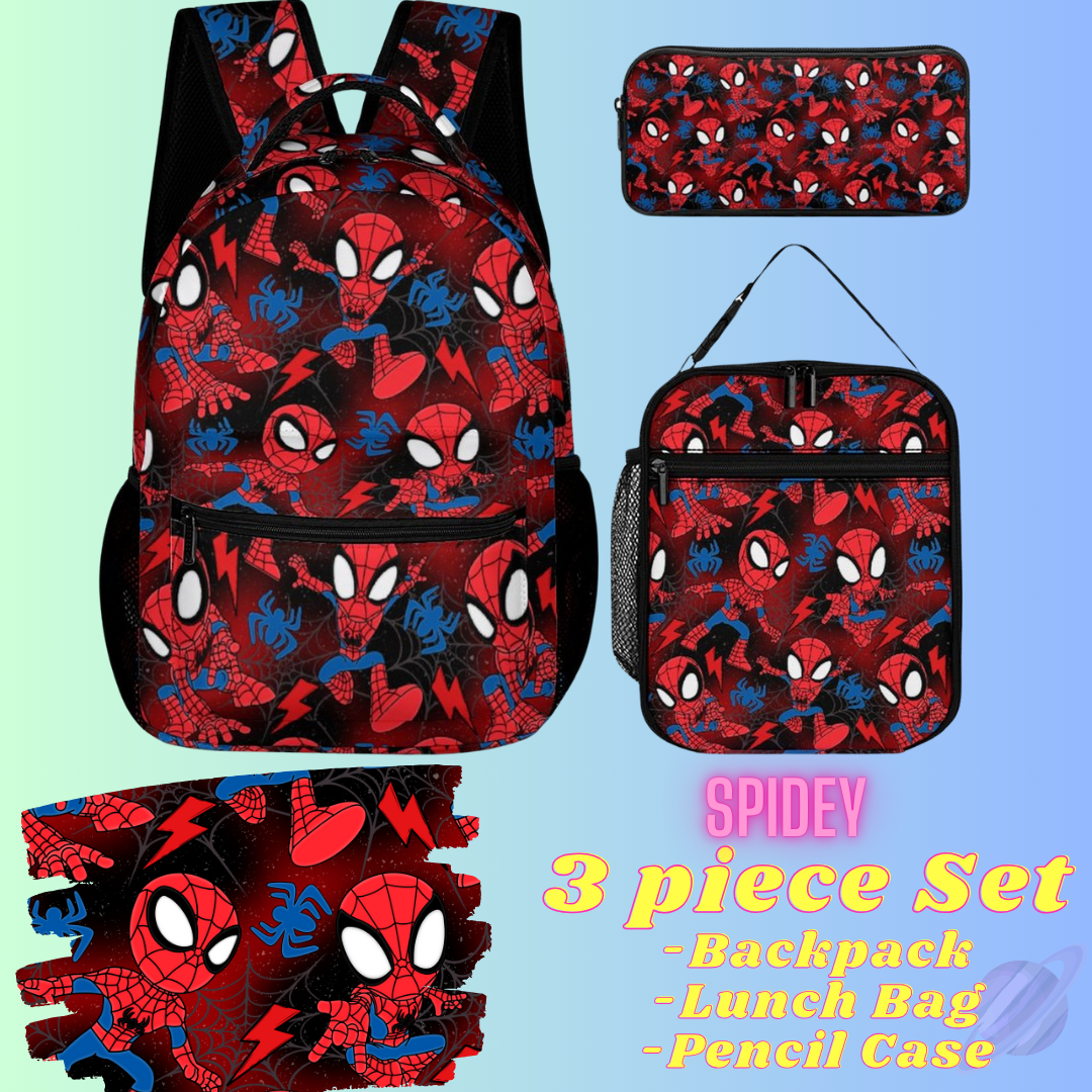 SPIDEY-3 PIECE BACKPACK SET-PREORDER CLOSING 7/3