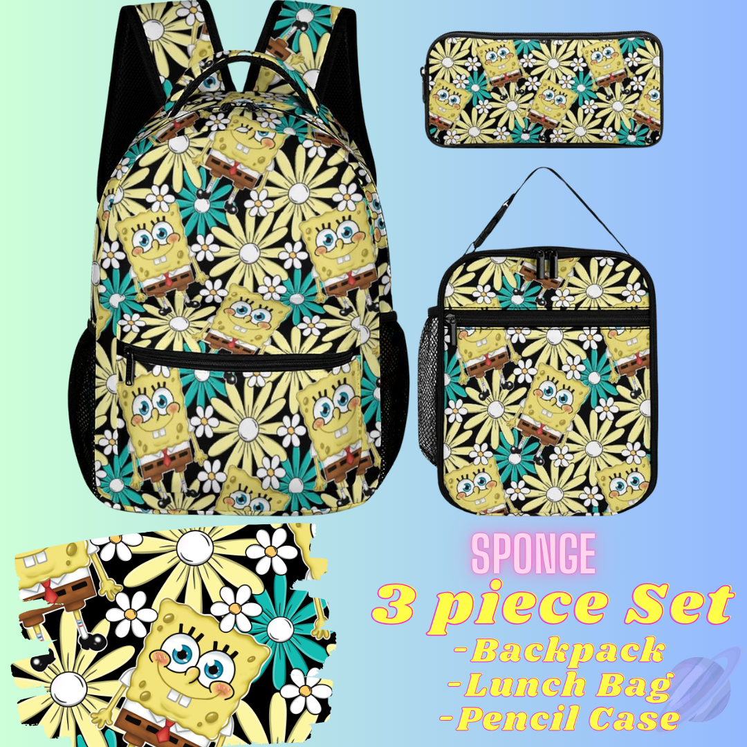 SPONGE-3 PIECE BACKPACK SET-PREORDER CLOSING 7/3