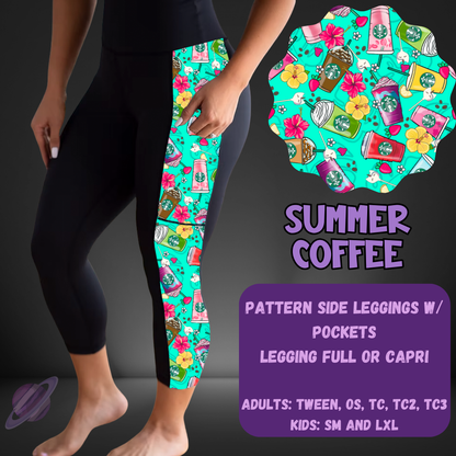 SUMMER COFFEE-PATTERN PANEL OUTFIT RUN-SOFT CLOSE 7/10 HARD CLOSE 7/12