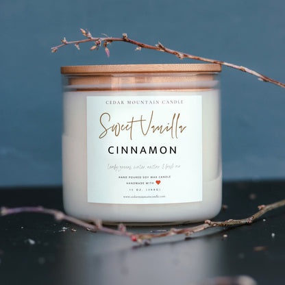 Sweet Vanilla Cinnamon - 3 Wick Jar Candle
