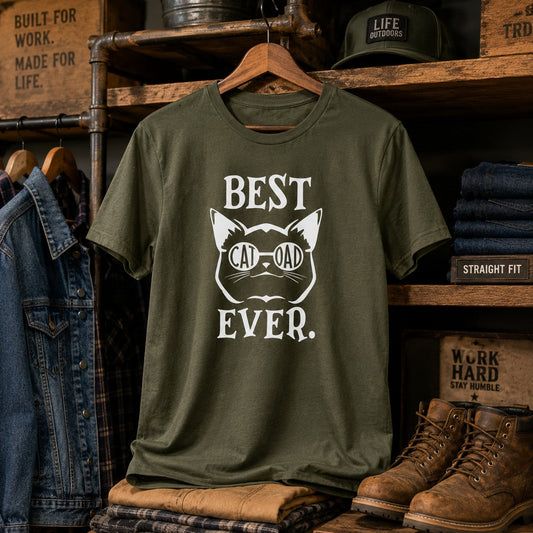 Best Cat Ded Ever Adult Graphic Tee