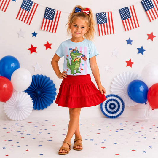 Gator and a Hot dog Girl Youth and Toddler Graphic Tee