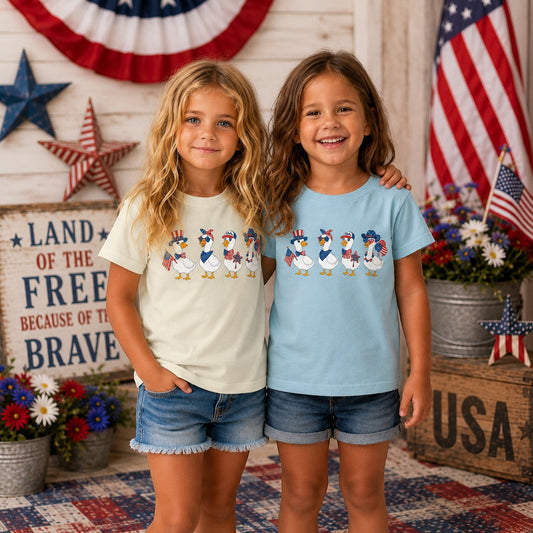 Patriotic Duck Squad Youth and Toddler Graphic Tee