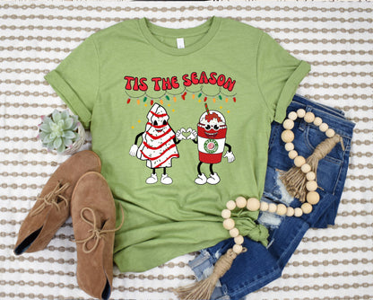 Tis the Season Cake and Coffee Graphic Tee