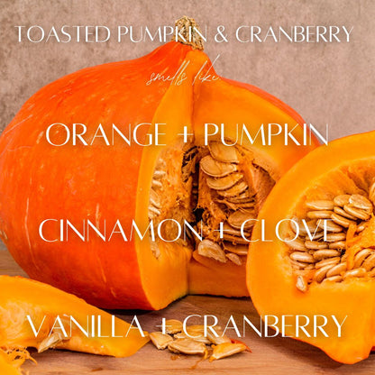 Toasted Pumpkin & Cranberry - 9 oz Whiskey Glass Candle