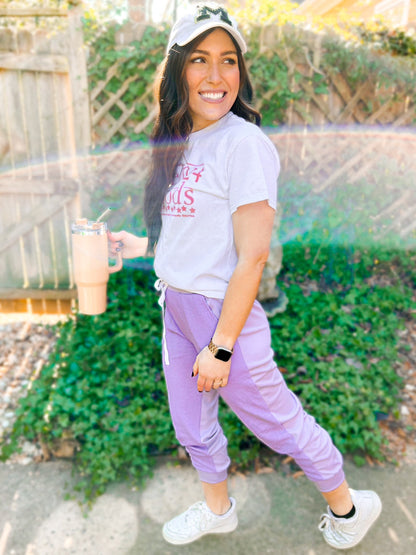 Tommy Two Tone Waffle Front Joggers - Girl Code Couture