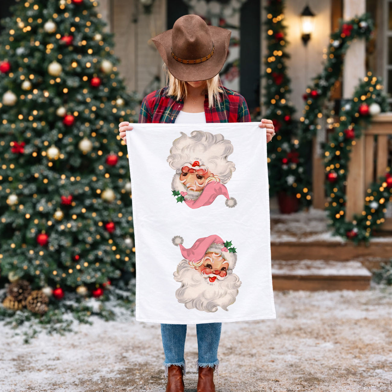 Pink Santa Vintage