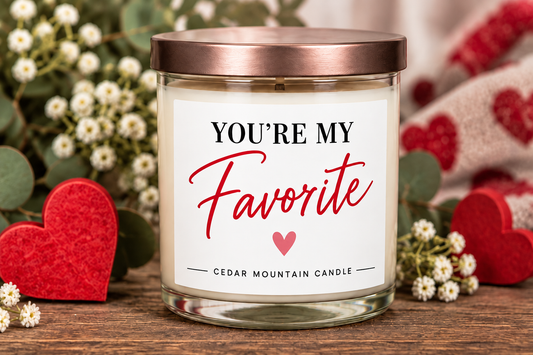 You’re My Favorite – Coastal Wind & Lavender | Valentine's Day 9 oz Whiskey Jar Candle