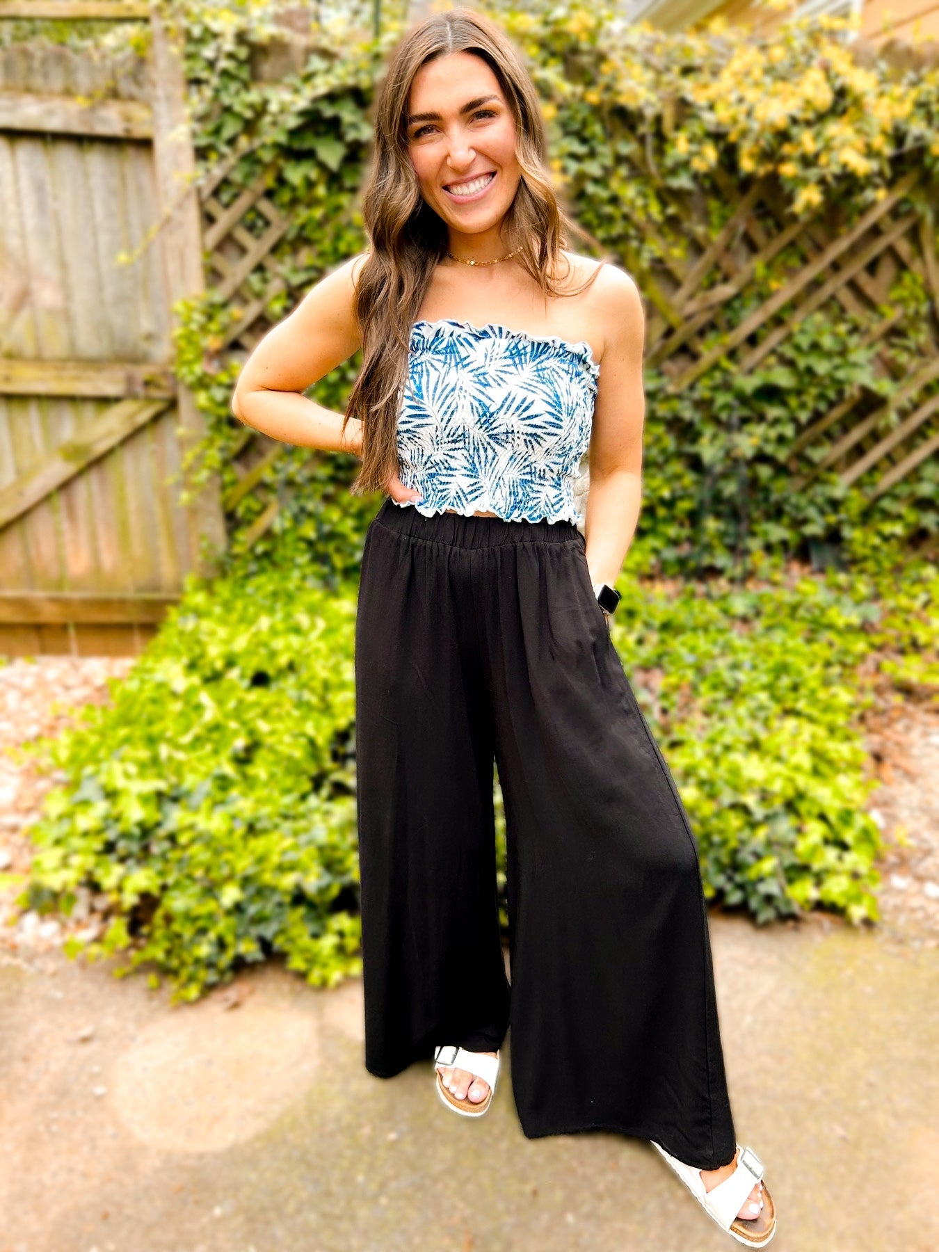 Zara Wide Leg Cotton Pants - Girl Code Couture