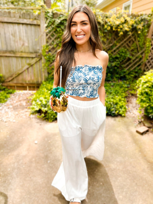 Zara Wide Leg Cotton Pants - Girl Code Couture