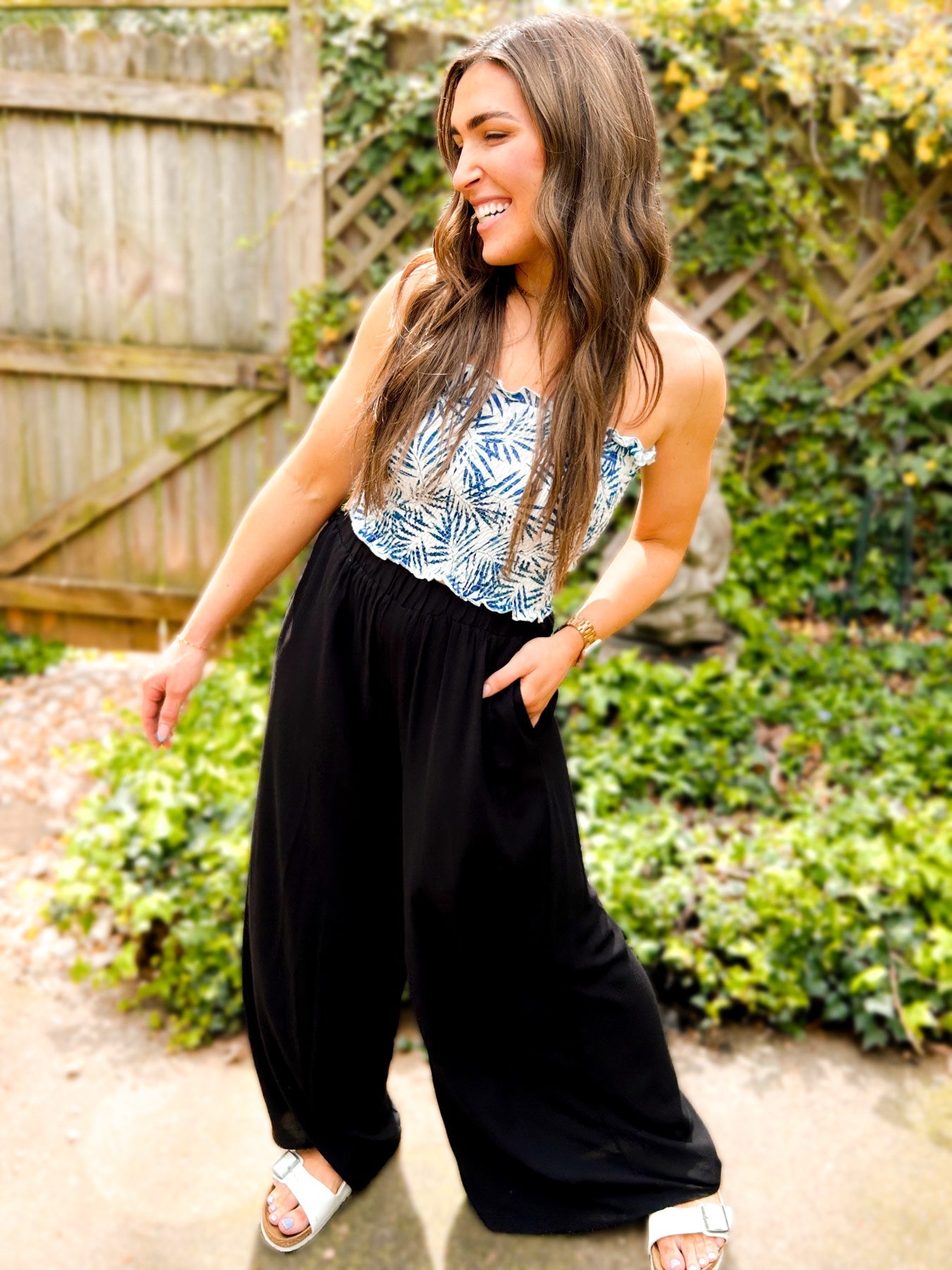 Zara Wide Leg Cotton Pants - Girl Code Couture